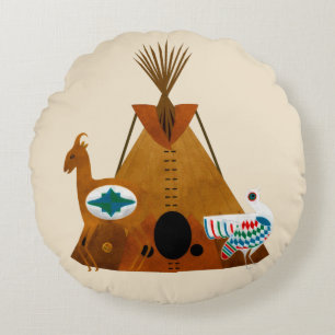 Mutter Erde Rundes Kissen