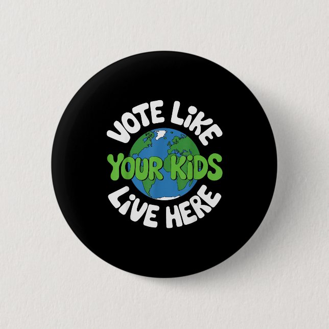 Mutter Erde Umweltschützer Klimawandel Erde Button (Vorderseite)
