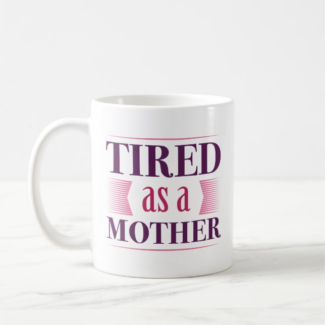Mutter erschöpft kaffeetasse (Links)