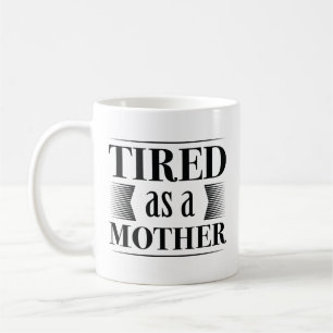 Mutter erschöpft kaffeetasse
