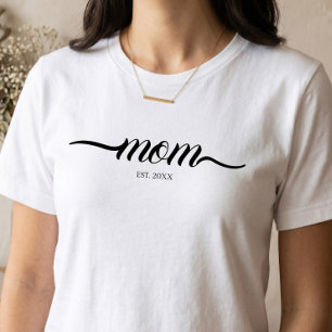 Mutter Erstellte Skript Brauch Schwarz Jahr Mutter T-Shirt