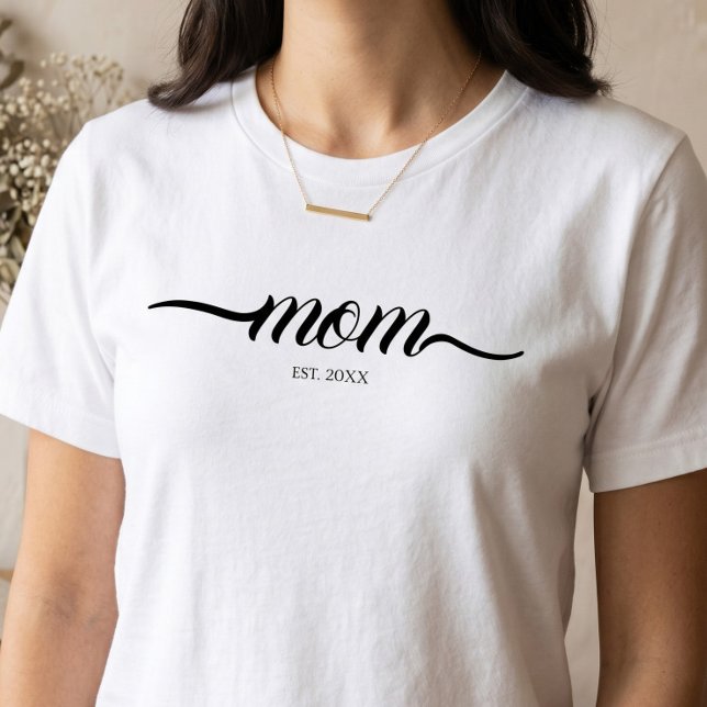 Mutter Erstellte Skript Brauch Schwarz Jahr Mutter T-Shirt (Von Creator hochgeladen)