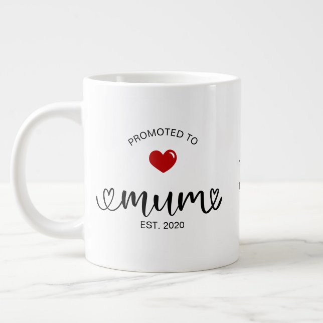 Mutter etabliert zur Mama befördert Jumbo-Tasse (Links)