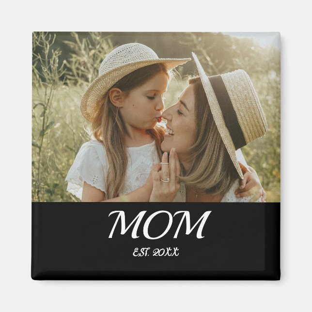 Mutter etablierte Foto Muttertag Magnet (Vorne)