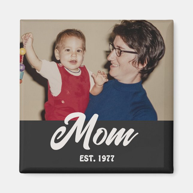 Mutter etablierte Foto Muttertag Magnet (Vorne)