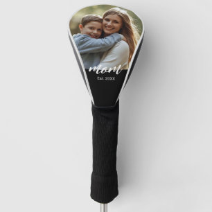 Mutter etablierte modernes Skriptfoto Golf Headcover