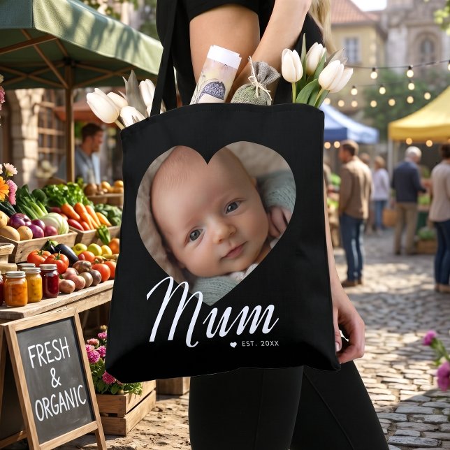 Mutter etablierte Schrift Herz Foto Schwarz (Von Creator hochgeladen)