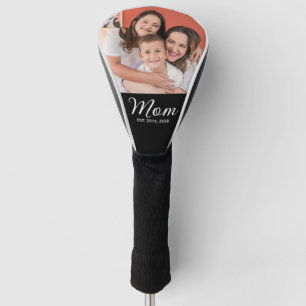 Mutter etablierte Skript Schwarz Foto Golf Headcover