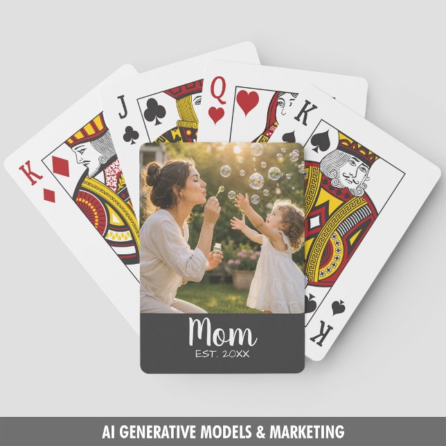 Mutter Etabliertes Foto-Erinnerungsgeschenk Spielkarten (Mom Established Photo Memory Gift Poker Cards)