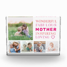 Mutter Familie Foto Collage Moderne Typografie