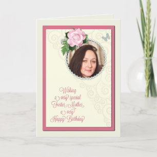 Mutter fördern, Foto hinzufügen, Geburtstag Karte