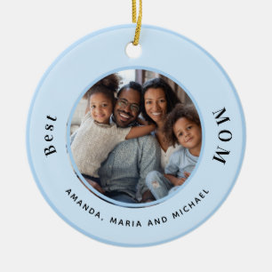 Mutter Foto hellblaue Namen Keramik Ornament