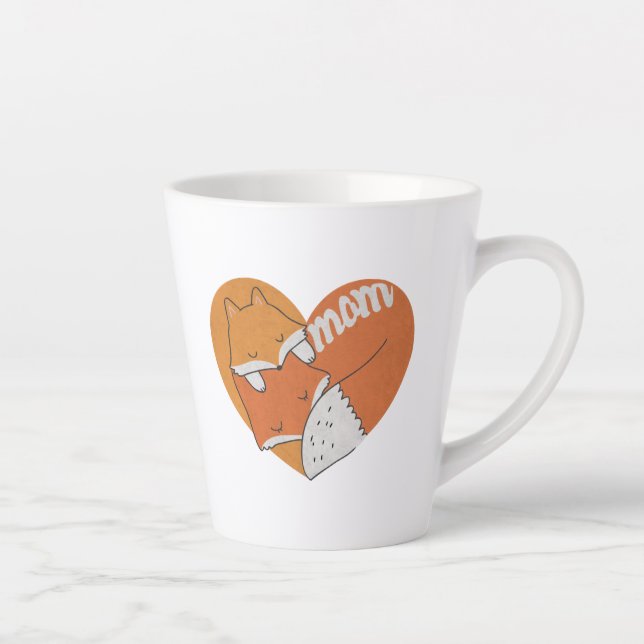 Mutter Fox und Baby Fox Liebe Milchtasse (Rechts)