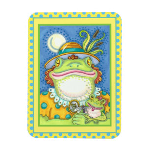 MUTTER FROG & BABY FROGETT, FAMILIE LIEBE Funny Magnet