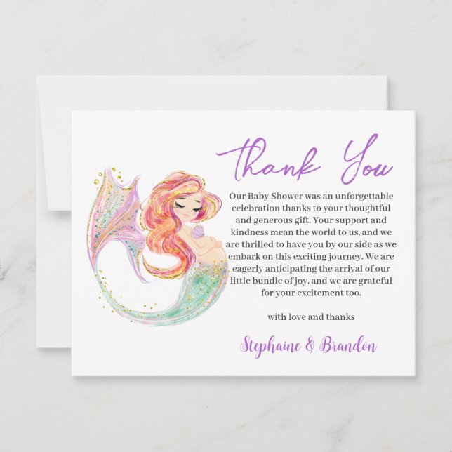 MUTTER FÜR Ozeanwasser Dankeskarte (Vorderseite)