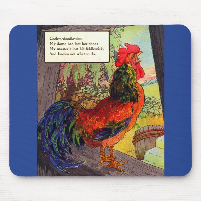 Mutter Gans aus den 1920er Jahren - Hahn Mousepad (Vorne)