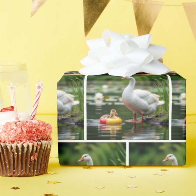 Mutter Gans mit Baby Gosling Geschenkpapier (Geburtstagsparty)