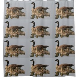 Mutter Gans und ihre Gänschen Duschvorhang