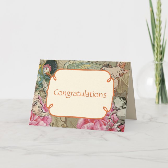 Mutter Gänse Kinderzimmer Rhyme Fairy Tale Karte (Vorderseite)