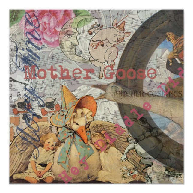 Mutter Gänse Kinderzimmer Rhyme Fairy Tale Poster (Vorderseite)
