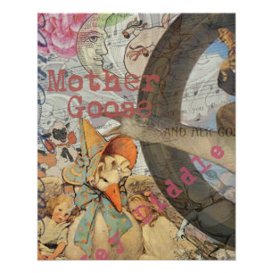 Mutter Gänse Kinderzimmer Rhyme Fairy Tale Poster