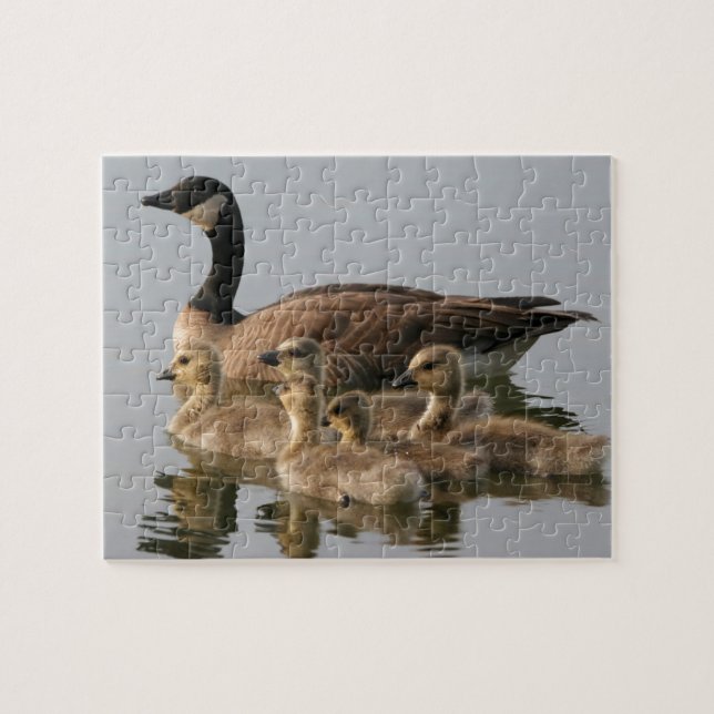 Mutter Gänse und ihre Goslings Puzzle (Horizontal)