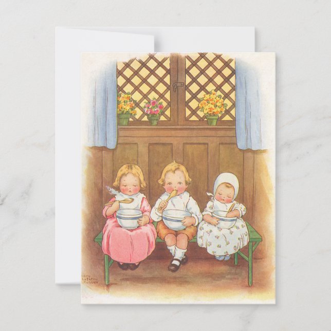 Mutter Gänse Vintages Kinderzimmer Rhyme Baby Dusc Einladung (Vorderseite)