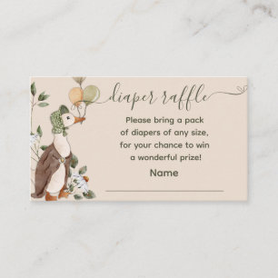 Mutter Gänseballons Windelwulst Babydusche Begleitkarte