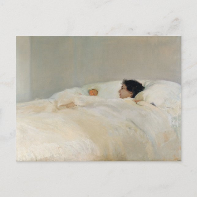Mutter Gemälde von Joaquin Sorolla Postkarte (Vorderseite)