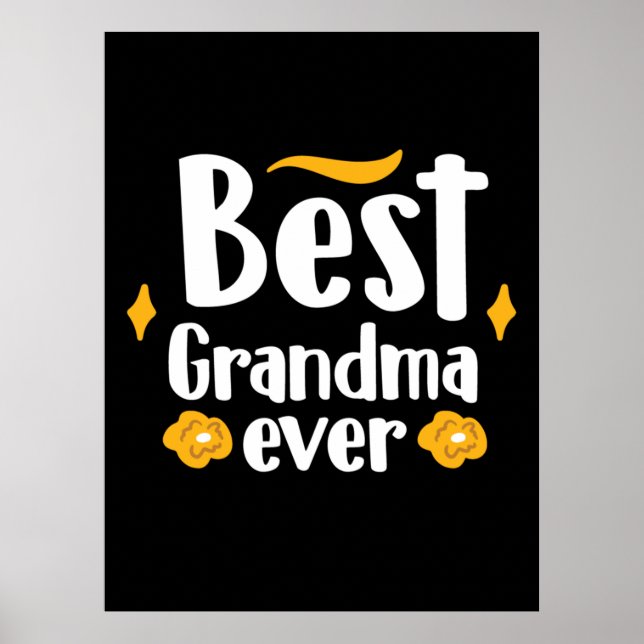 Mutter Geschenk Beste Oma je Poster (Vorne)