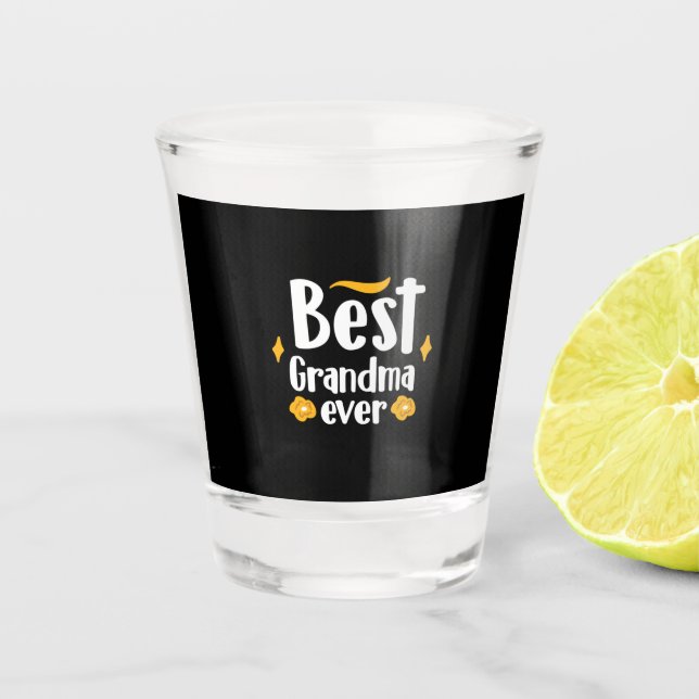 Mutter Geschenk Beste Oma je Schnapsglas (Vorderseite)