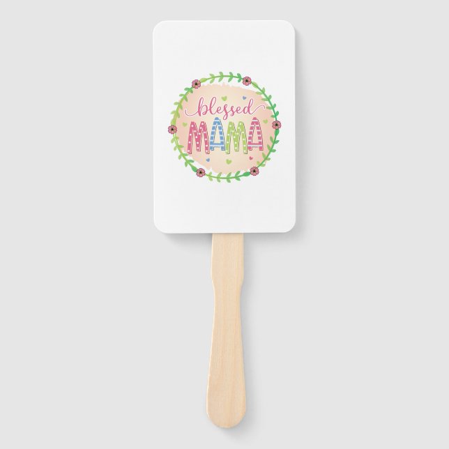 Mutter Geschenk gesegnete Mutter Fächer (Vorderseite)