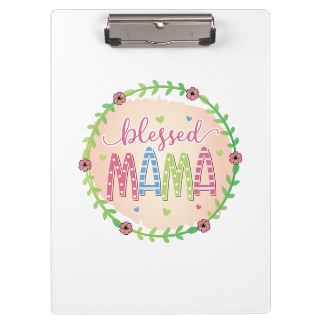 Mutter Geschenk gesegnete Mutter Klemmbrett (Vorderseite)
