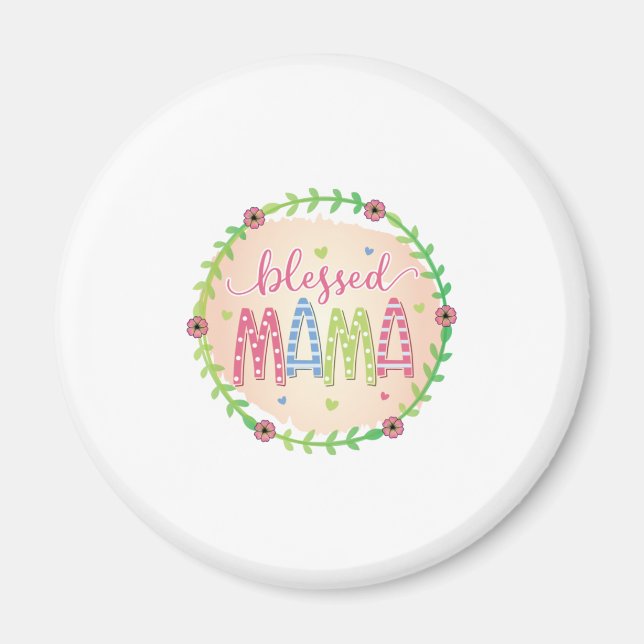 Mutter Geschenk gesegnete Mutter Magnet (Vorne)