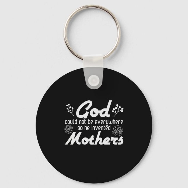 Mutter Geschenk Gott Er erfunden Mutter Schlüsselanhänger (Vorderseite)
