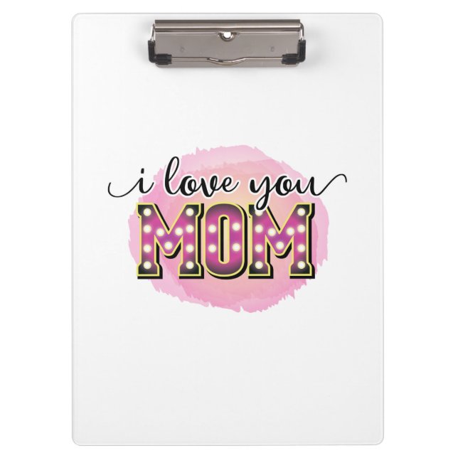 Mutter Geschenk I Liebe Sie Mama Klemmbrett (Vorderseite)