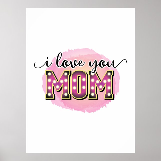 Mutter Geschenk I Liebe Sie Mama Poster (Vorne)