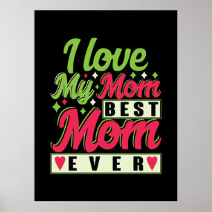 Mutter Geschenk ich Liebe meine Mama Poster