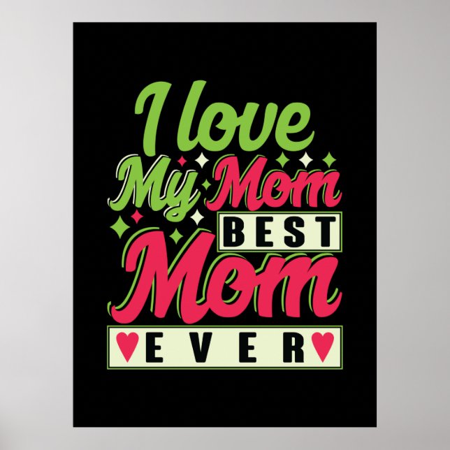 Mutter Geschenk ich Liebe meine Mama Poster (Vorne)
