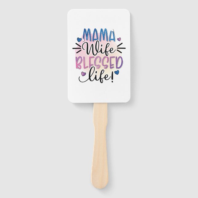 Mutter Geschenk Mama Ehefrau gesegnet Leben Fächer (Vorderseite)