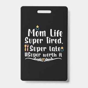 Mutter Geschenk Mama Leben Super Müde Ausweis
