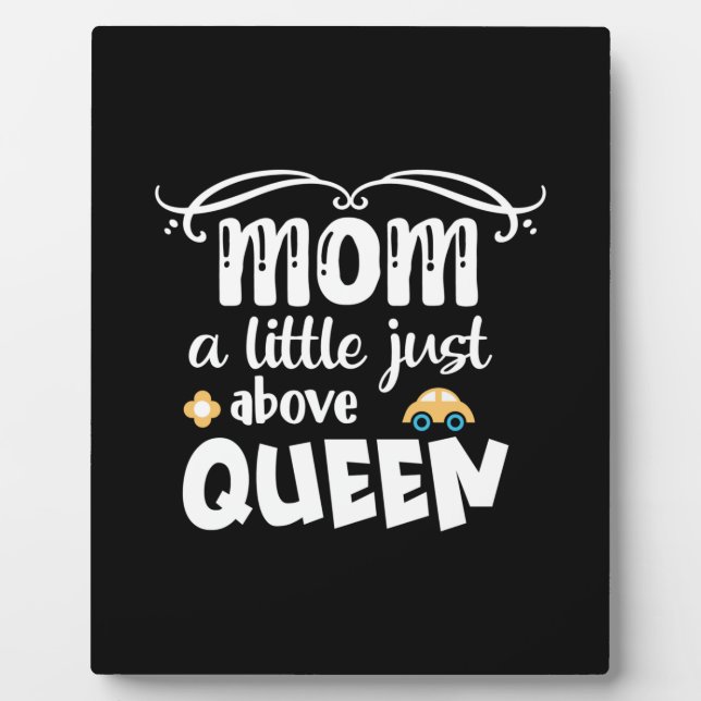 Mutter Geschenke Mama ein wenig oberhalb Königin Fotoplatte (Vorderseite)