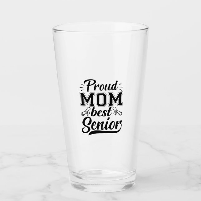 Mutter Geschenke Proud Mama Beste Senior Glas (Vorderseite)