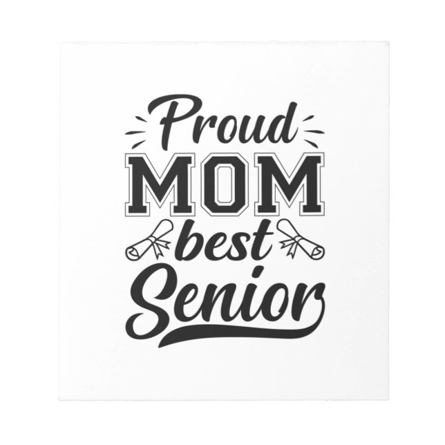 Mutter Geschenke Proud Mama Beste Senior Notizblock (Vorderseite)