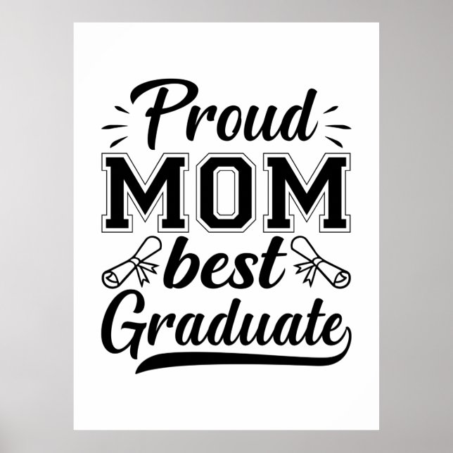 Mutter Geschenke Proud Mama Bester Abschluss Poster (Vorne)