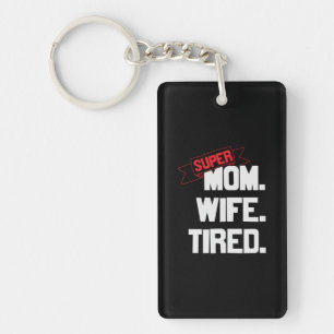Mutter Geschenke Super Mama und Super-Ehefrau Schlüsselanhänger