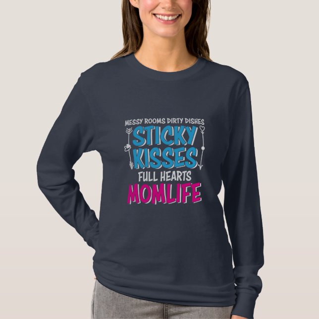 Mutter Geschenke Vollherz Mama Leben T-Shirt (Vorderseite)