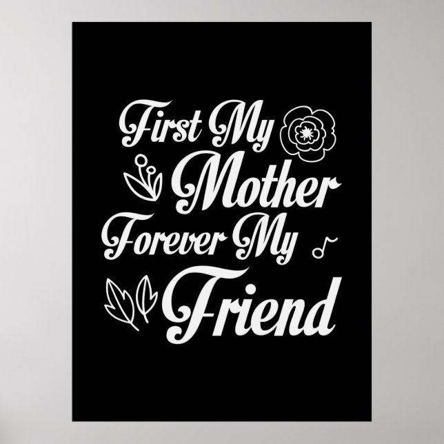 Mutter Geschenke zuerst meine Mutter für immer mei Poster (Vorne)