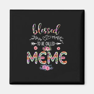 Mutter gesegnet, als Mama und Meme-Blume bezeichne Magnet