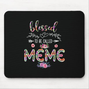 Mutter gesegnet, als Mama und Meme-Blume bezeichne Mousepad